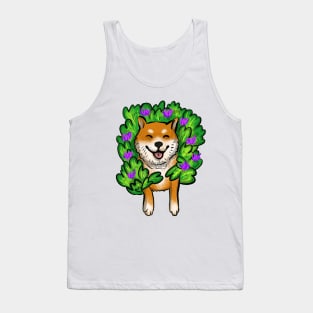 Shiba Inu Gets Stuck In Bush Tank Top